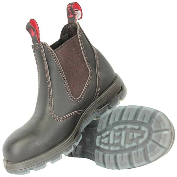 Redback Men's Easy Escape Oil Kip Steel Toe Safety Boots Size 8.5 Brown - Picture 1 of 13